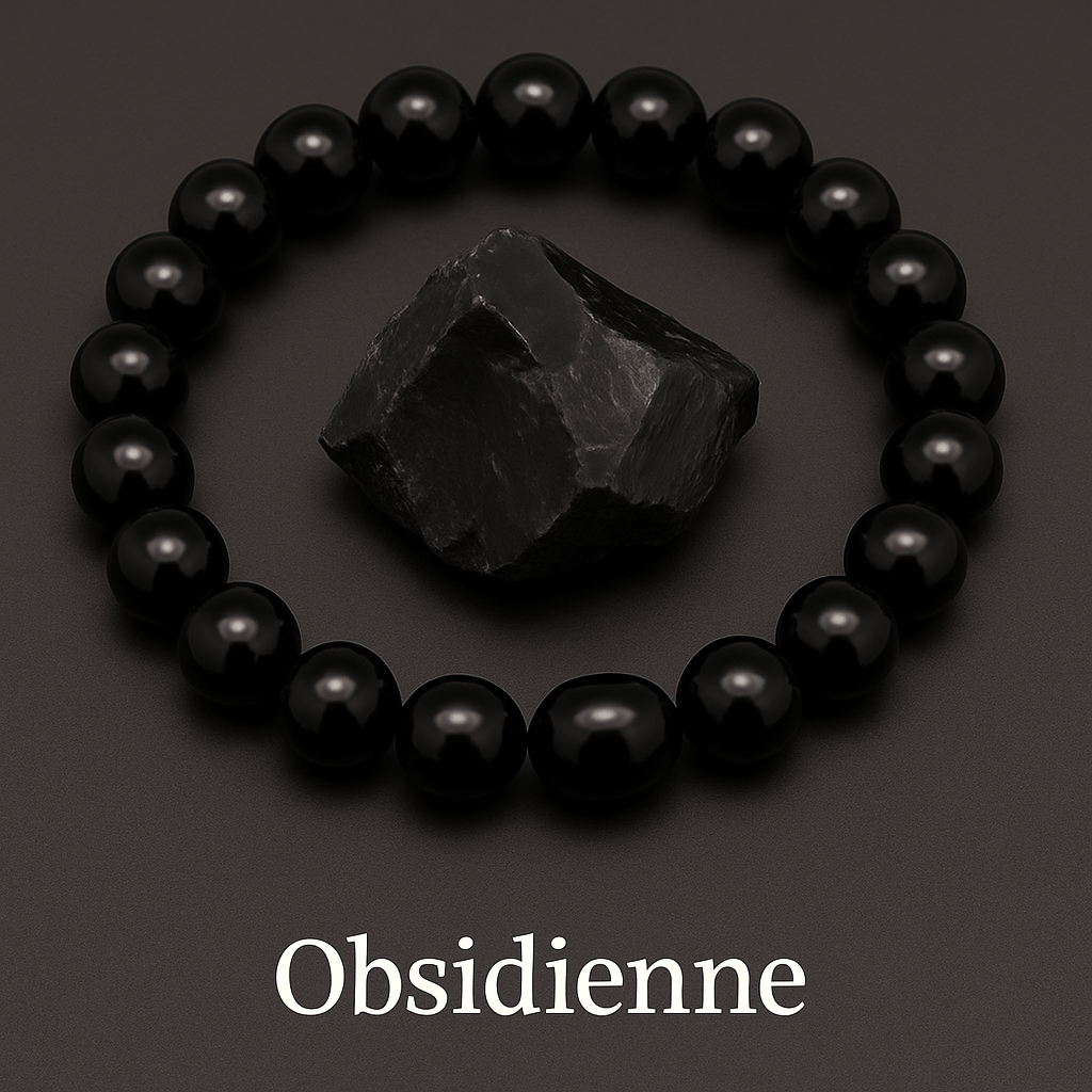 Obsidienne – bracelet en pierre naturelle - Bracelet en Pierre naturelle - Bijoux en Pierre Naturelle